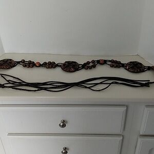 BOHO Macrame Beaded Belt with Medallions fits up to XL